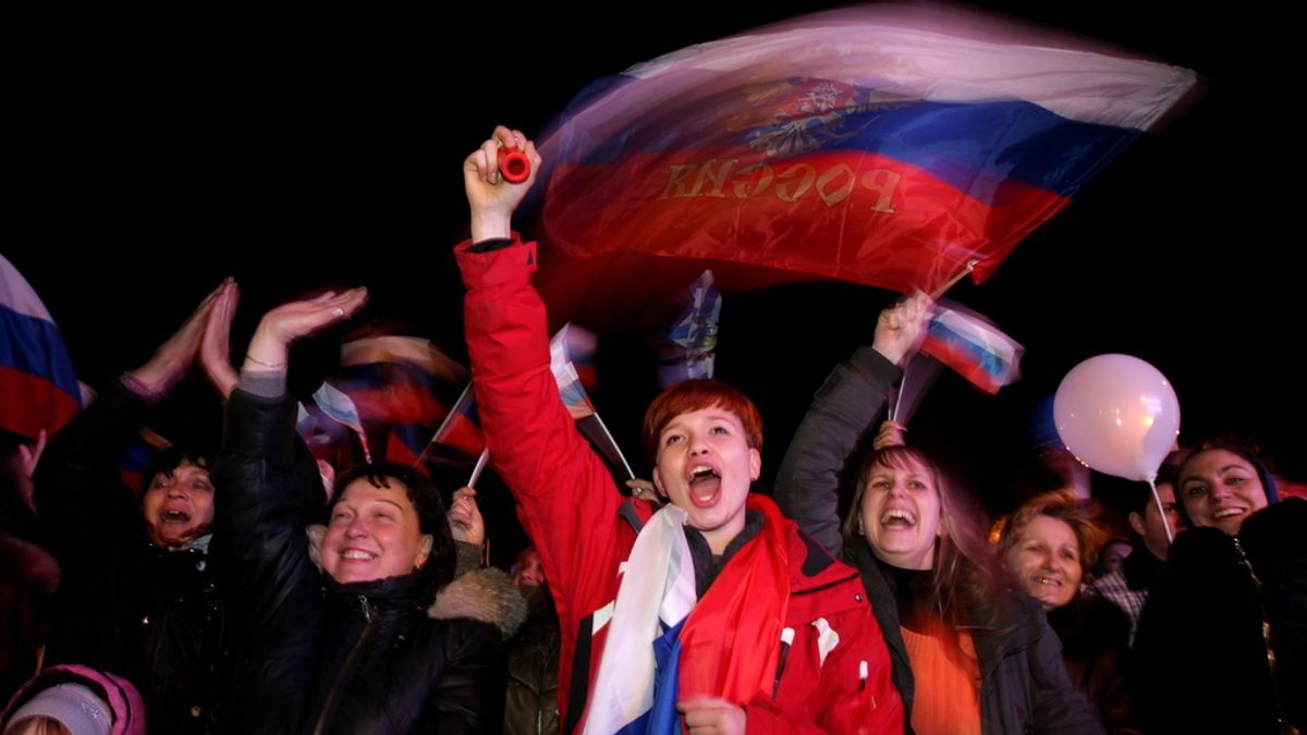Crimea celebra el referéndum. Foto: EFE