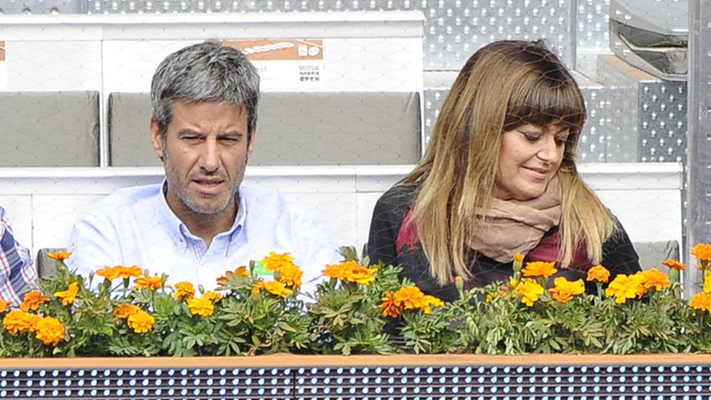 El presentador, Nico Abad, durante el Máster de tenis de Madrid
