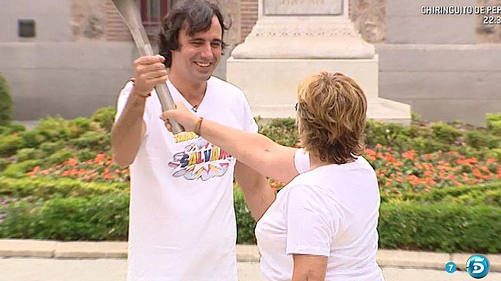 La antorcha pasó por los lugares más emblemáticos de Madrid