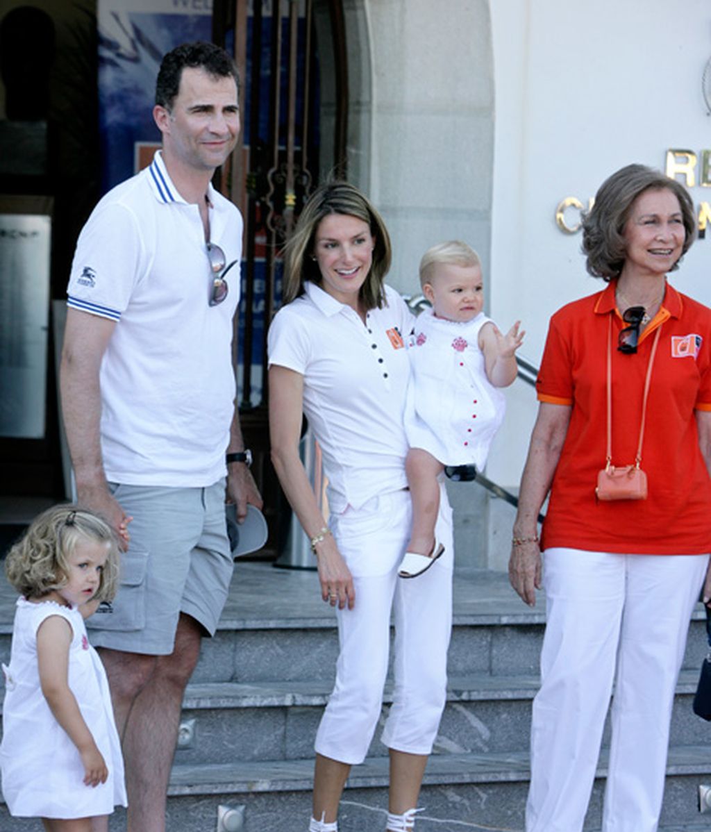 Con la reina en Mallorca