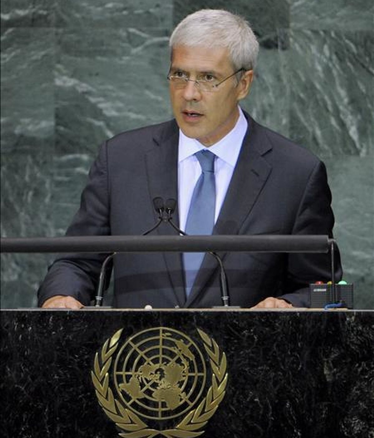 El presidente de la República de Serbia, Boris Tadic, habla el 20 de septiembre en las oficinas principales de las Naciones Unidas en Nueva York (NY, EE.UU). EFE El presidente de la República de Serbia, Boris Tadic, habla el 20 de septiembre en las oficinas principales de las Naciones Unidas en Nueva York (NY, EE.UU). EFE