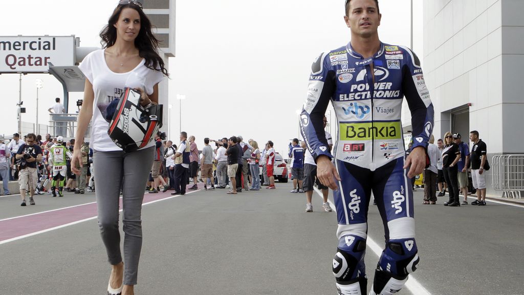 Randy de Puniet junto a su novia