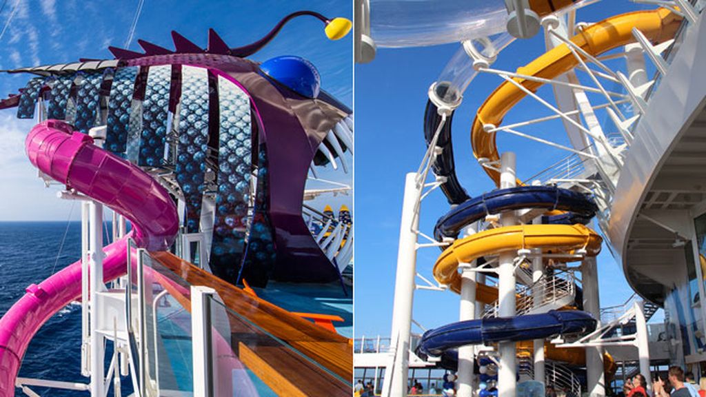 El tobogán más alto del mundo en alta mar, una de las joyas del barco