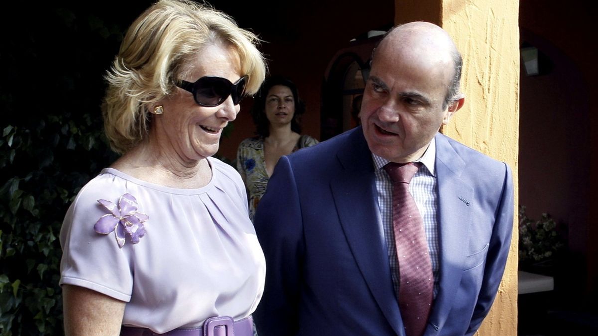 Esperanza Aguirre junto al ministro de Economía, Luís de Guindos