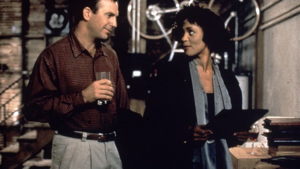 En 'El guardaespaldas' con Kevin Costner en 1992