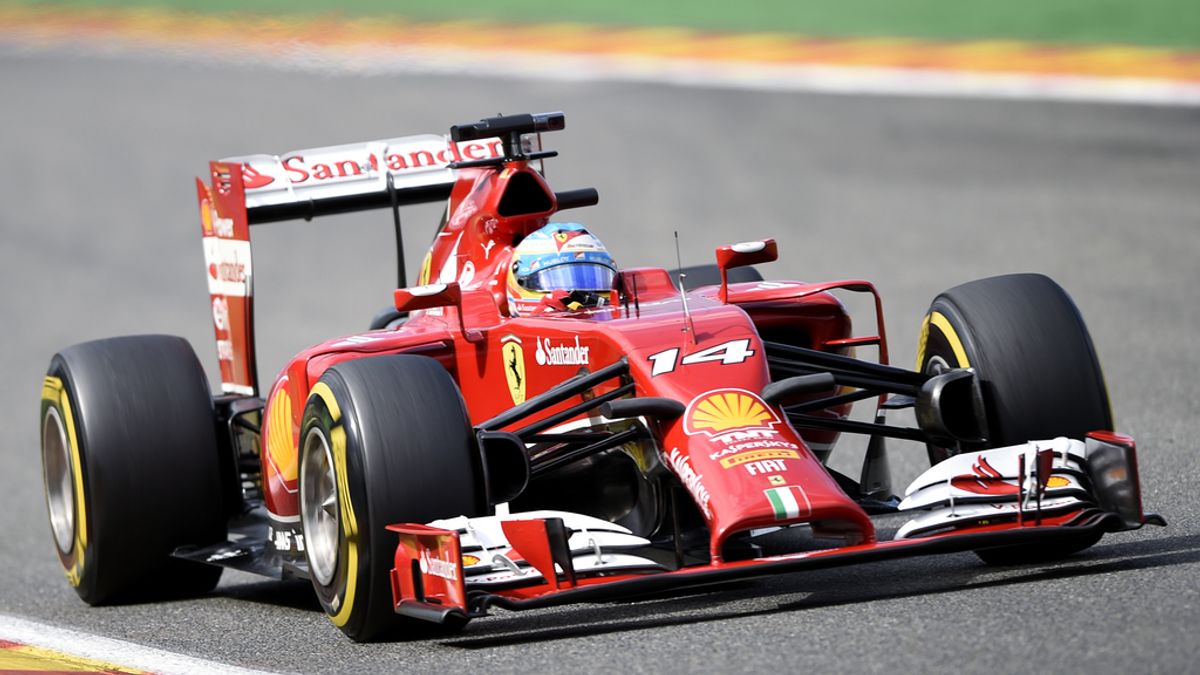 Fernando Alonso (Ferrari) durante una práctica