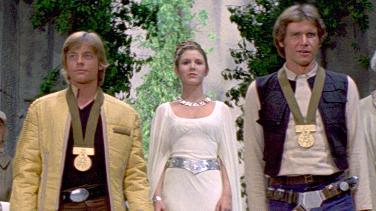 Luke, Leia y Han Solo, en 'Star Wars'