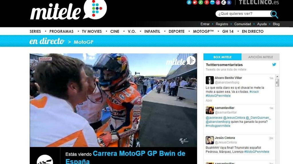 mitele, motogp