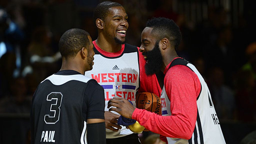 Harden, Durant y Paul Harden, Durant y Paul