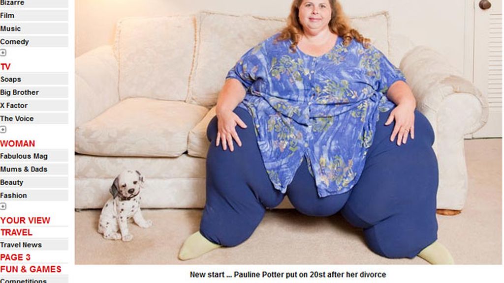 Pauline Potter, la mujer más gorda del mundo