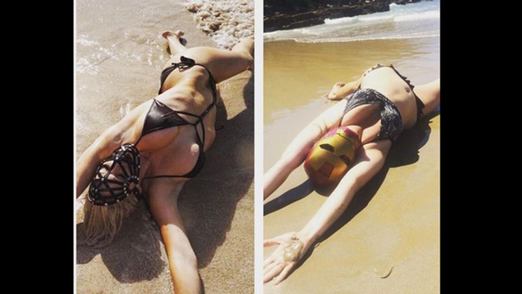 Joyce Bonelli, parodiada en Instagram en plena playa paradisiaca