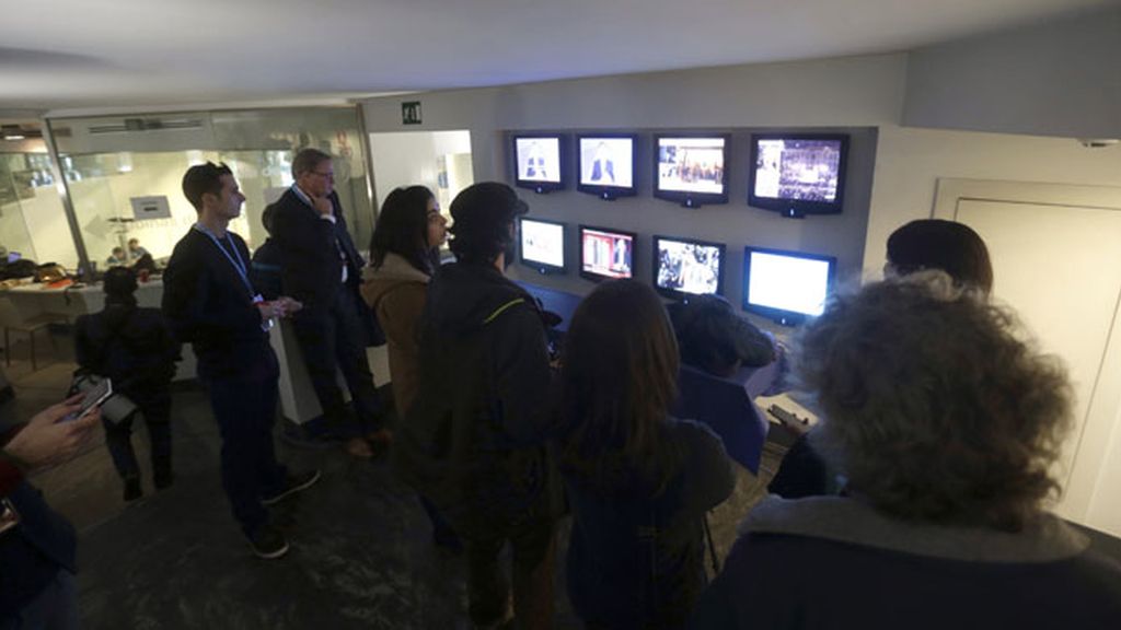 Seguimiento de los resultados electorales en la sede del PP