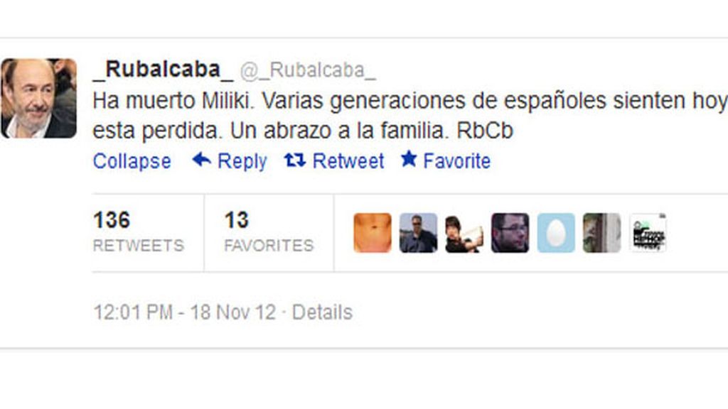 Adiós tuitero al Payaso de la Tele