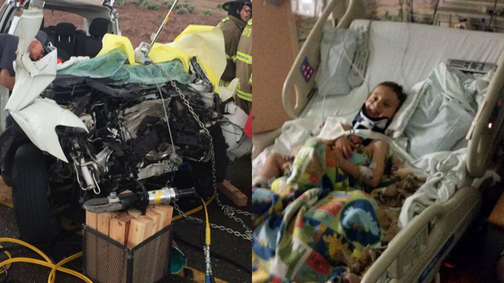 Niño a punto de morir decapitado en un accidente de coche