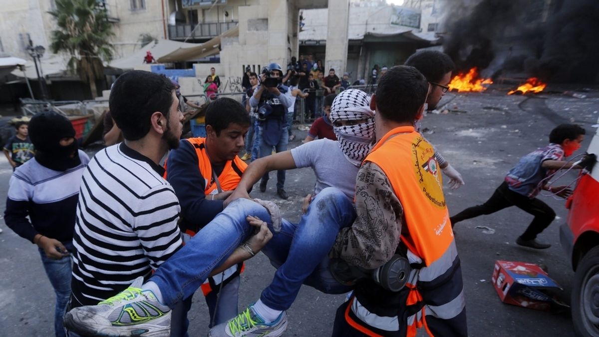 Protestas palestinas en Hebrón