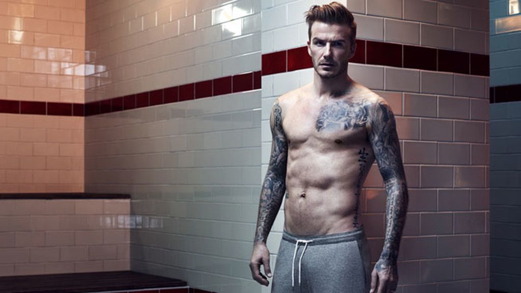David Beckham posa para H&M en un vestuario