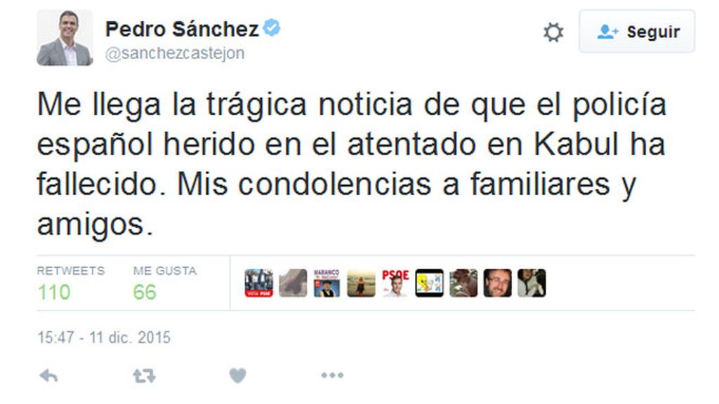 Twitter de Pedro Sánchez