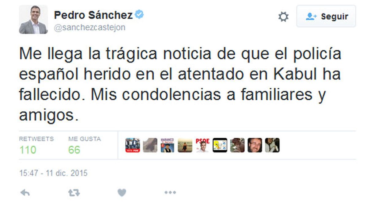 Twitter de Pedro Sánchez