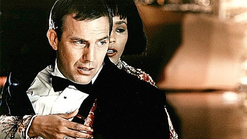 Con Kevin Costner en 'El guardaespaldas' en 1992