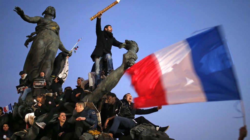Manifestación contra el terrorismo en París