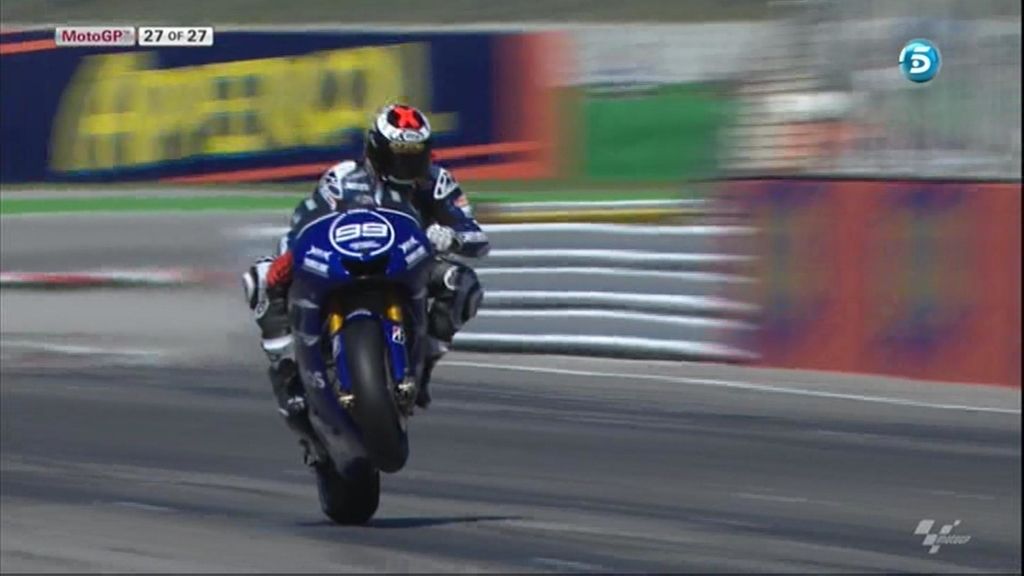 Lorenzo llegó sobrado a meta, con caballito incluido