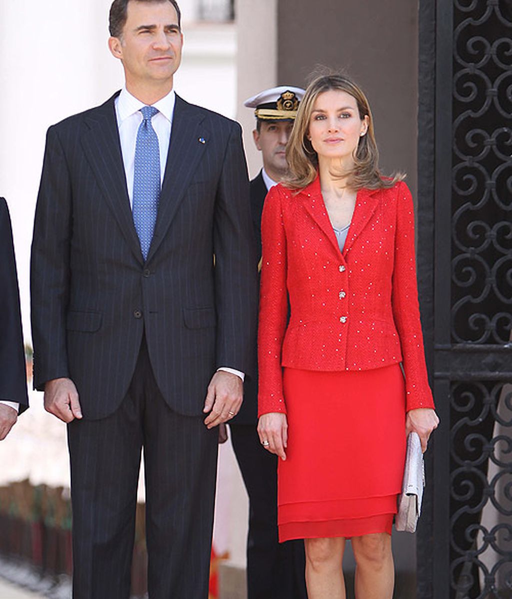 Letizia, mismo look e idénticos complementos que en un acto de 2008