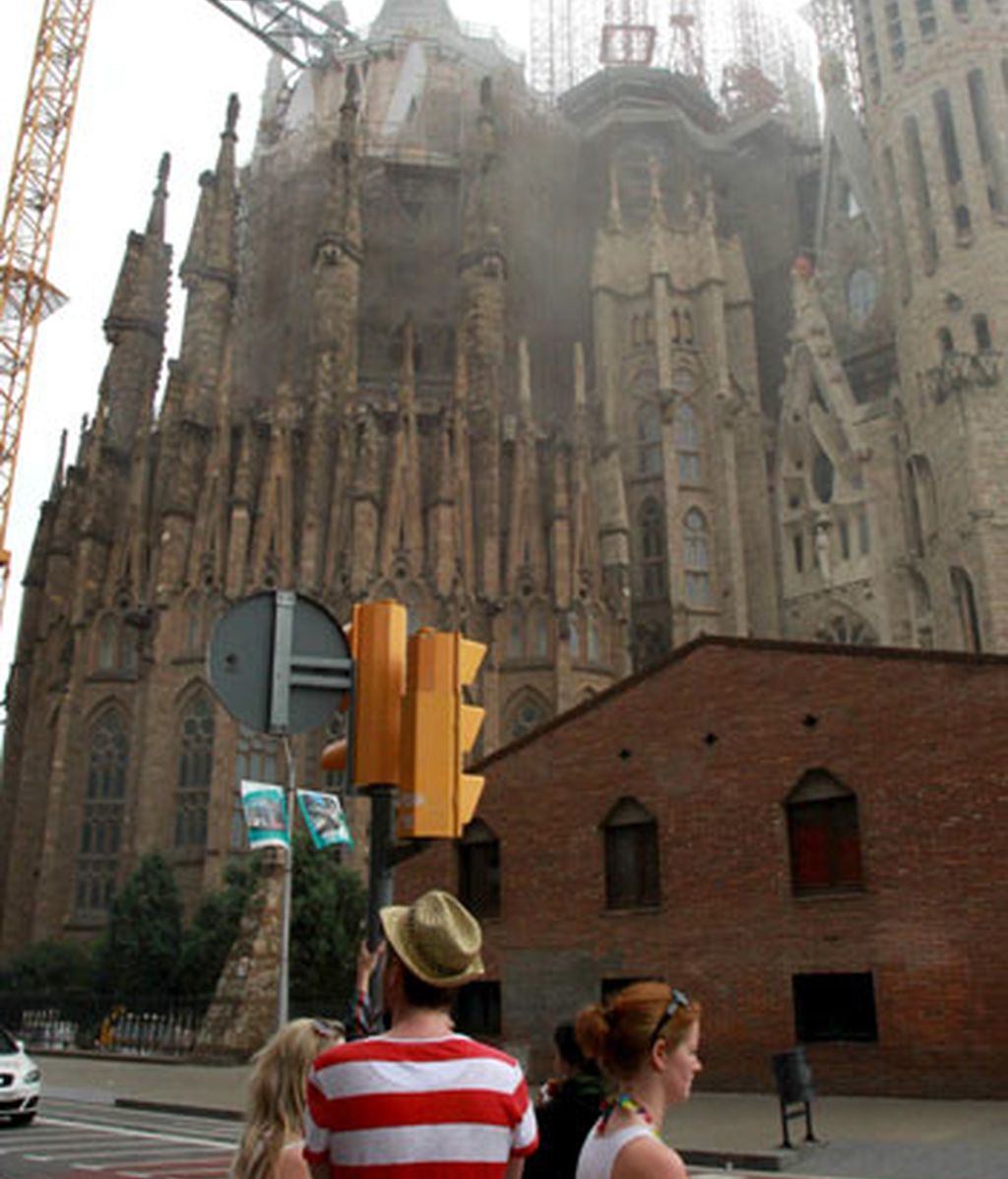 Incendio en la Sagrada Familia