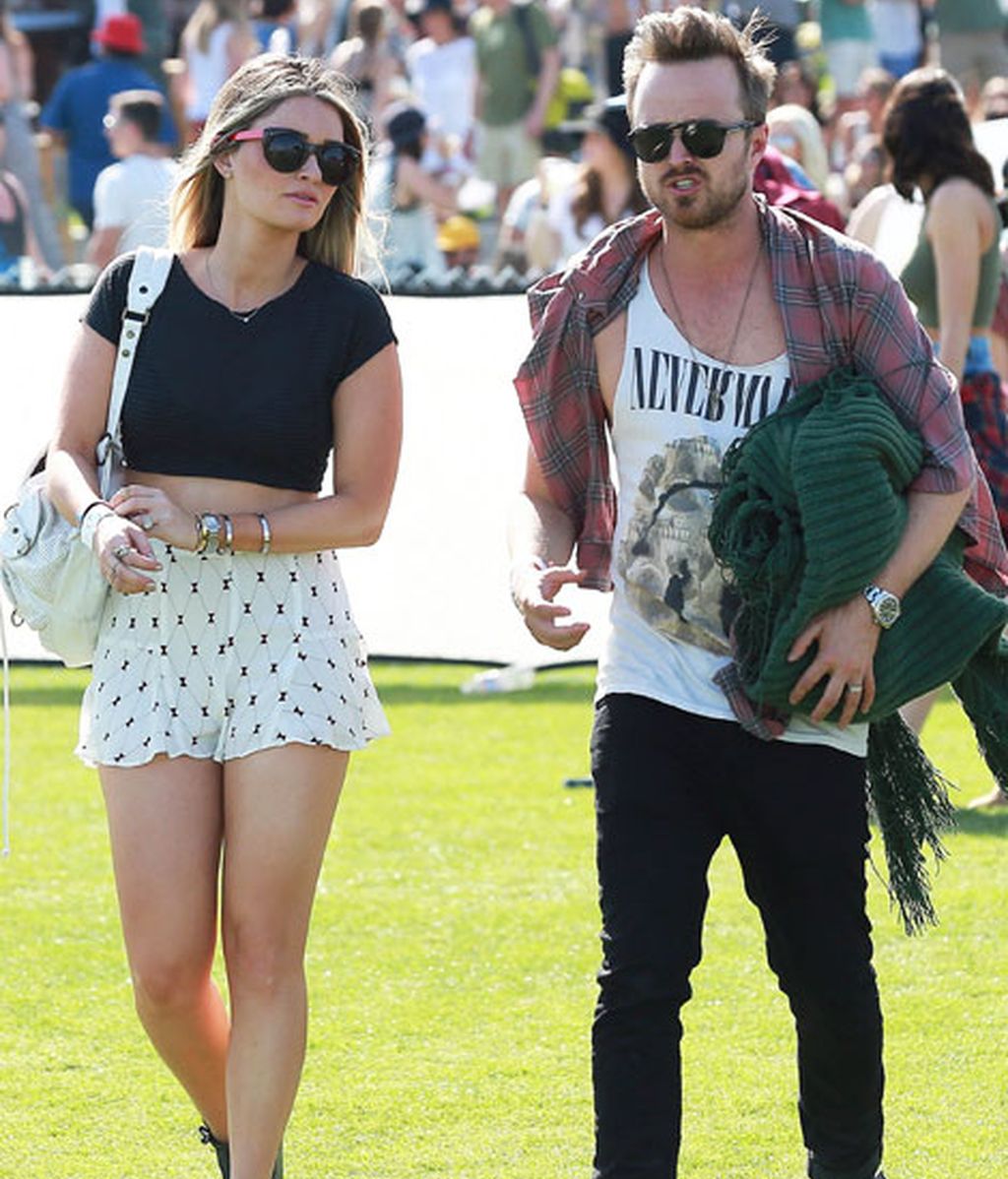 Lauren Parsekian y Aaron Paul