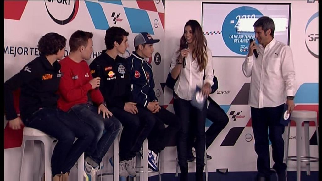 Los pilotos españoles de Moto3 en la presentación de temporada