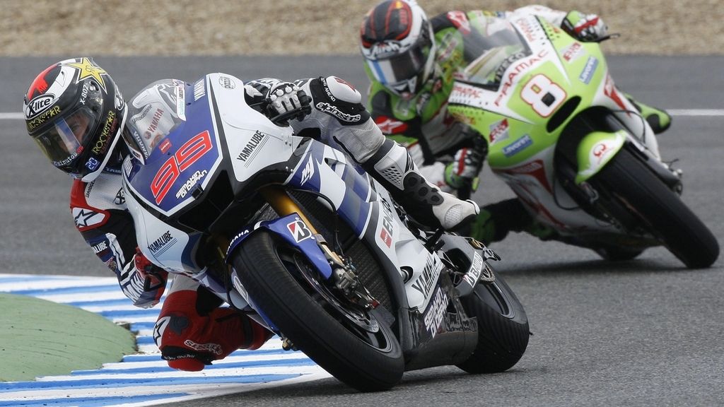 Jorge Lorenzo, por delante de Héctor Barberá