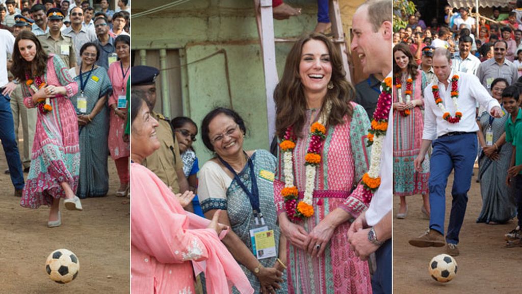 Bindi, fútbol, ofrendas florales... La 'loca' agenda india de los Duques de Cambridge