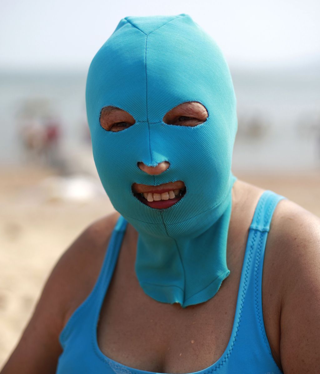 Máscara contra el sol, última moda en China
