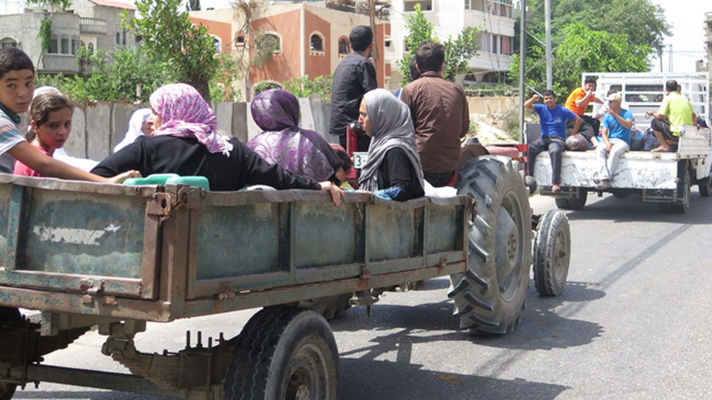 Ya son más de 10.000 los palestinos que han huido de sus casas ante la amenaza israelí