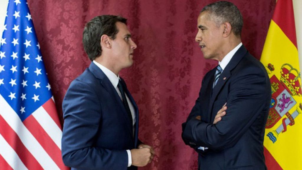 Ciudadanos difunde a los medios la foto de Rivera con Obama