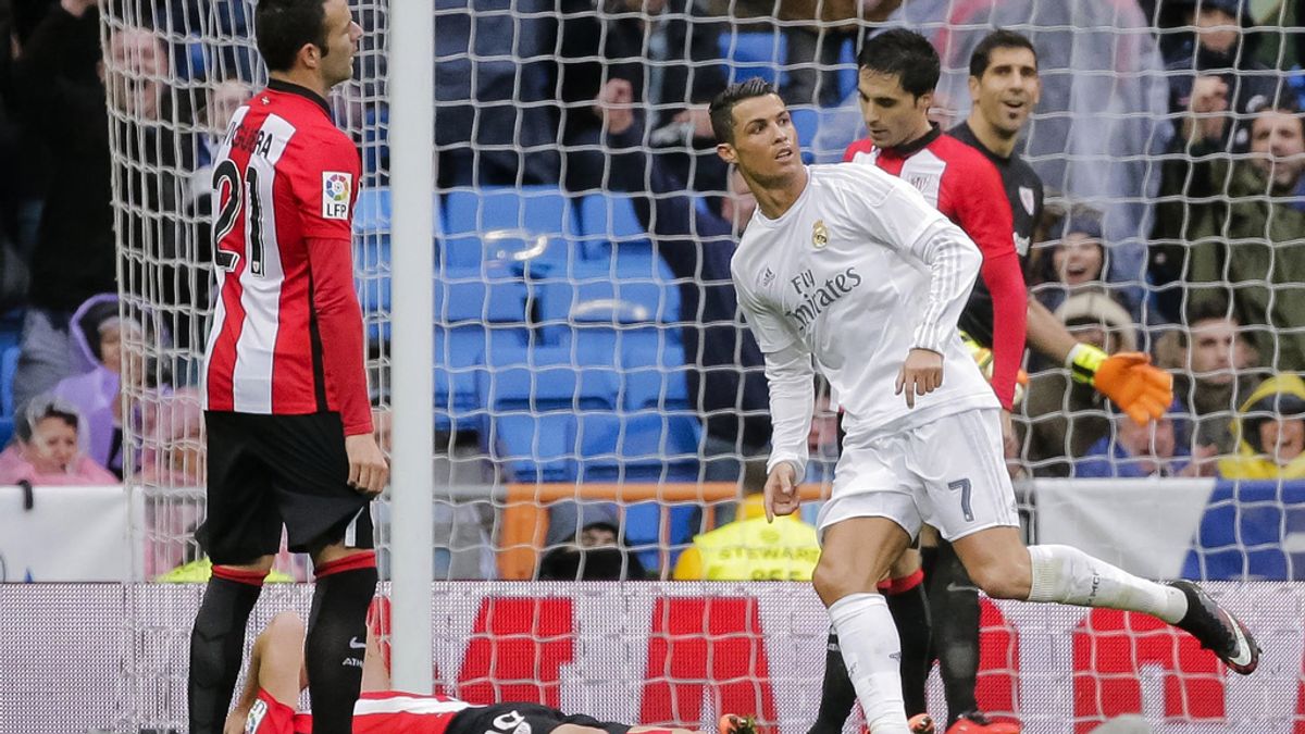 Cristiano Ronaldo marca al Athletic de Bilbao