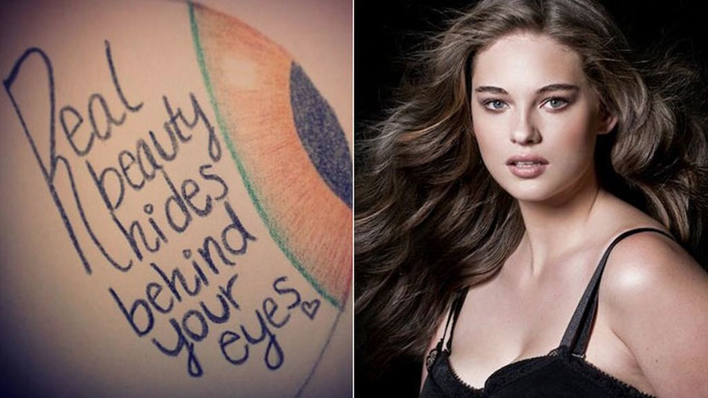 La modelo tiene unos impresionantes ojos verdes