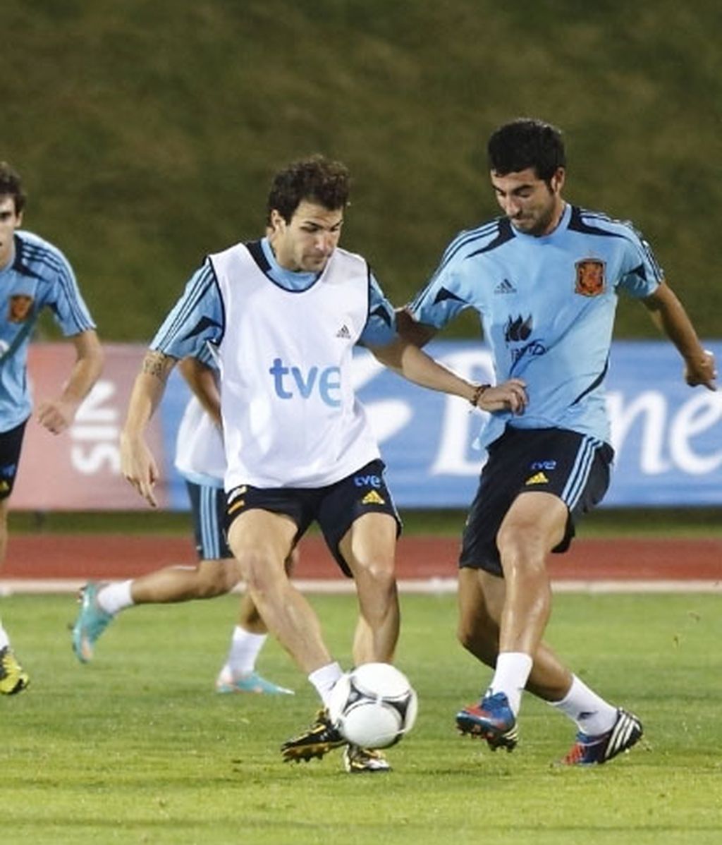 Del Bosque prueba con Albiol de central. Foto: RFEF