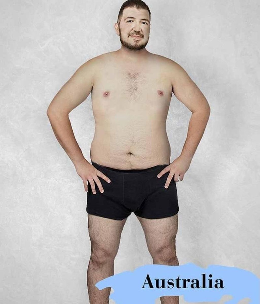 Así sería el hombre "perfecto" en cada país