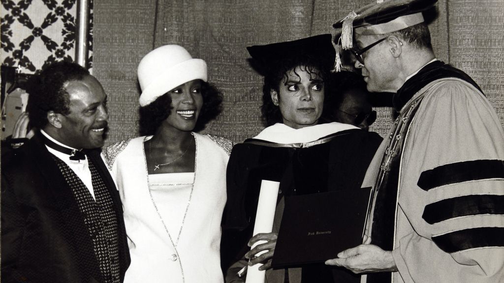 Con Michael Jackson en la década de los 80