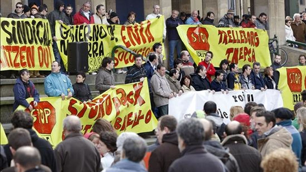 Una manifestación en Pamplona contra el ERE de la factoría Koxka. EFE/Archivo