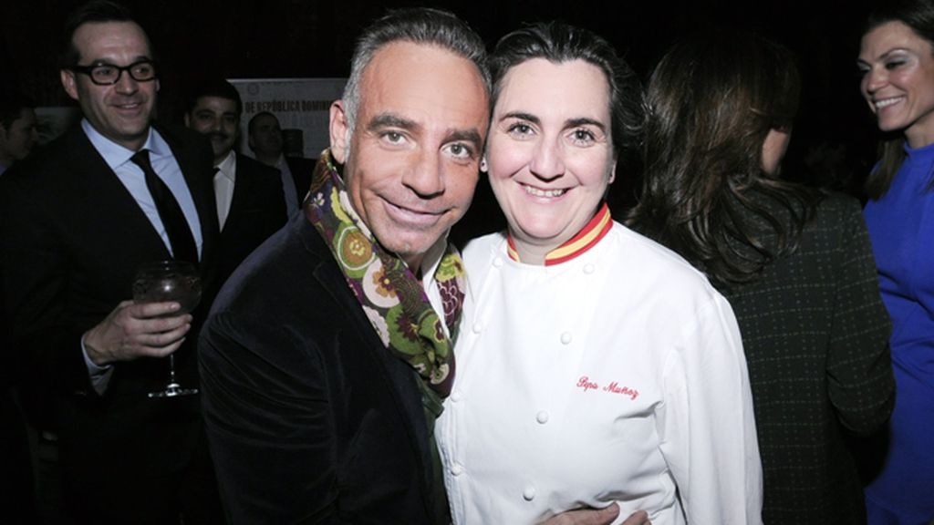 Joaquín Torres y la chef encargada de la cena en A-Cero-In, Pepa Muñoz