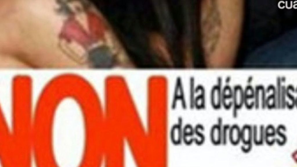 Amy Winehouse bajo los efectos de las drogascomo una campaña antidrogas