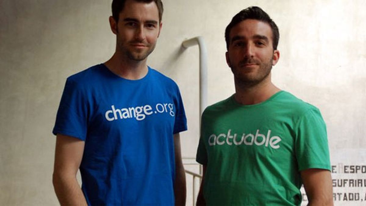 Ben Rattray, fundador y CEO de Change.org y Francisco Polo, de Actuable.com