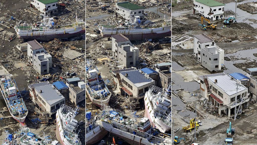El antes y el después del tsunami que asoló Japón