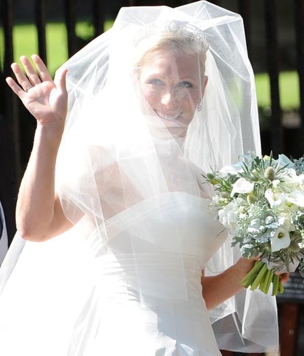 Zara Phillips, a su llegada a la iglesia