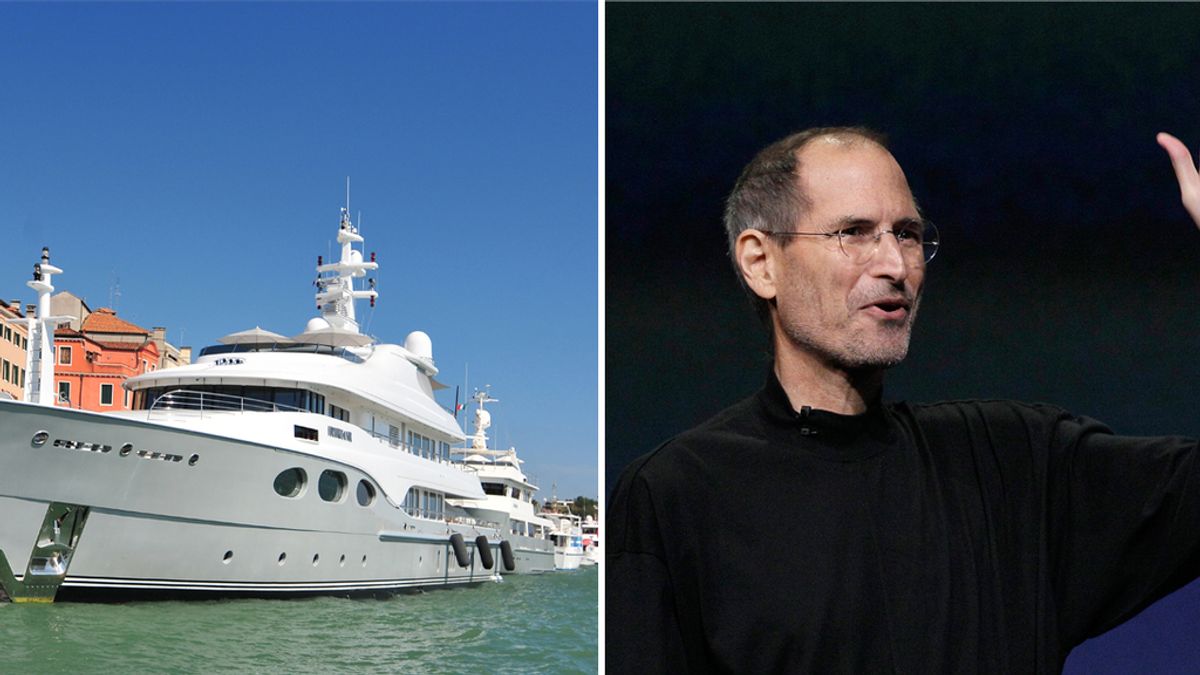 Steve Jobs y un barco