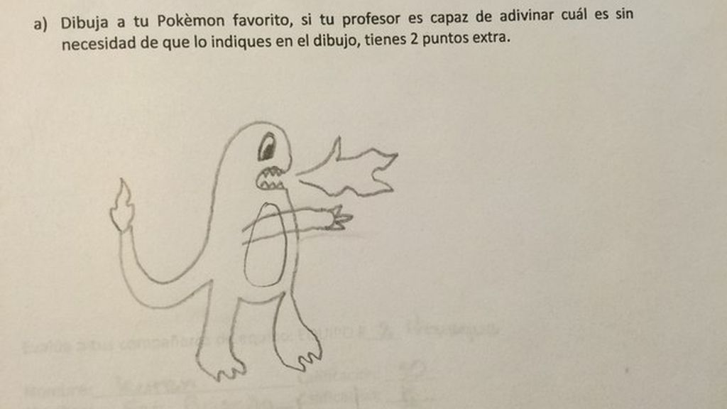 Un profesor da puntos extra si sus alumnos dibujan bien un Pokémon