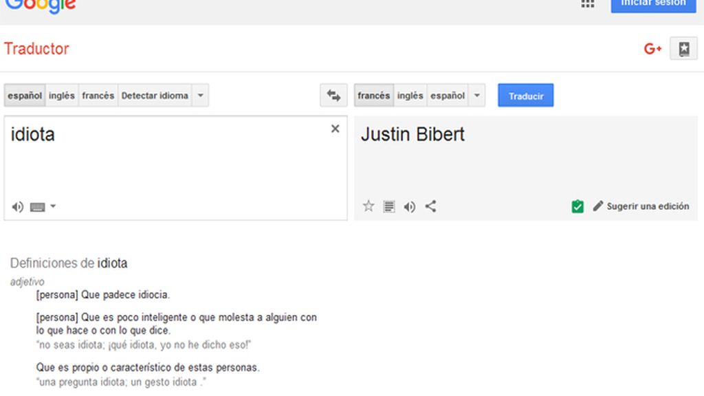 ¿Se mofa de Justin Bieber el traductor de Google?