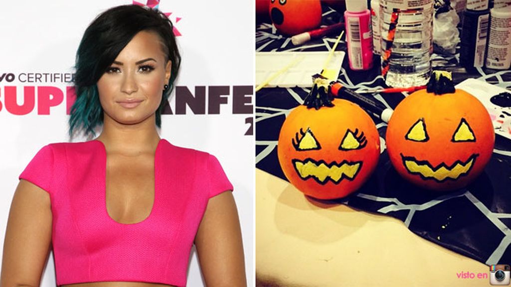 Y el premio a la calabaza más artística es para : Demi Lovato