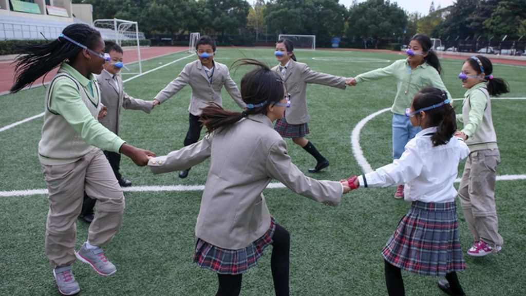 Mascarillas para poder salir a jugar al patio